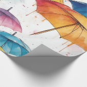 Papier Cadeau Parapluies et Averses (Coin)