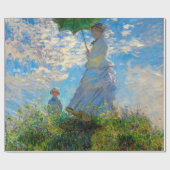 Papier Cadeau Parasol Monet Femme Impressionnisme (Plat)