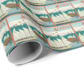 Papier Cadeau Parc national de l'Acadie, Maine | Voilier & Balei (Coin rond)