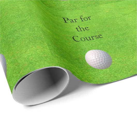 Papier Cadeau Parc pour le Parcours avec Golf Ball (Coin rond)