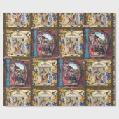 PAPIER CADEAU PARCHEMENT DU MONOGRAMME DE LA NATIVITÉ (Plat)