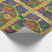 PAPIER CADEAU PARCHEMENT NATIVITÉ NOËL AVEC DES STONES DE JEUX (Coin)