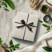 Papier Cadeau Parchemin blanc couleur solide | Classique | Éléga