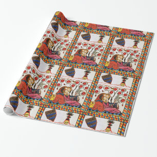 PAPIER CADEAU PARCHEMIN ÉTERNEL D'ANTIQUITÉ D'AMOUR