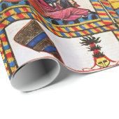 PAPIER CADEAU PARCHEMIN ÉTERNEL D'ANTIQUITÉ D'AMOUR (Coin rond)