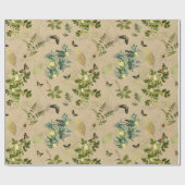 Papier Cadeau Parchemin floral (Plat)