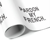 Papier Cadeau Pardon de mon français (Coin rond)