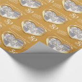 Papier Cadeau Parents mariage d'or anniversaire photo envelopper (Coin)