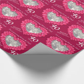 Papier Cadeau Parents ruby mariage anniversaire photo année enve (Coin)