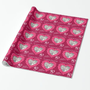 Papier Cadeau Parents ruby mariage anniversaire photo année enve