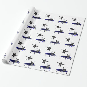 Papier Cadeau paresses trampolining