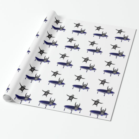 Papier Cadeau paresses trampolining (Déroulé)