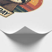 Papier Cadeau Paresseux Grincheux Vintage Drôle Design De T-Shir (Coin)