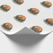 Papier Cadeau Paresseux méditant Design humoristique vintage dét (Coin)