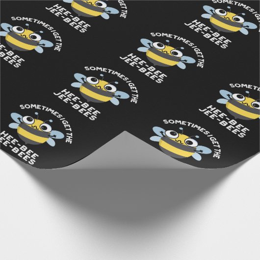 Papier Cadeau Parfois, J'Obtiens L'Heebee Jeebees Bee Pun Dark B (Coin)