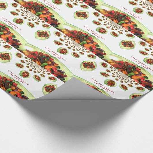 Papier Cadeau Parfum de vie en potpourri couleur (Coin)