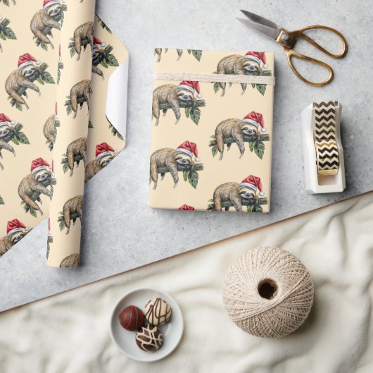 Papier Cadeau Parfum détendu avec un casquette de Noël 1 (Artisanat)