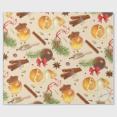 Papier Cadeau Parfums Vintages de Noël (Plat)