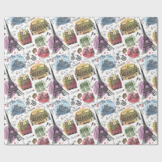 Papier Cadeau Paris (Plat)