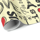 Papier Cadeau Paris (Coin rond)