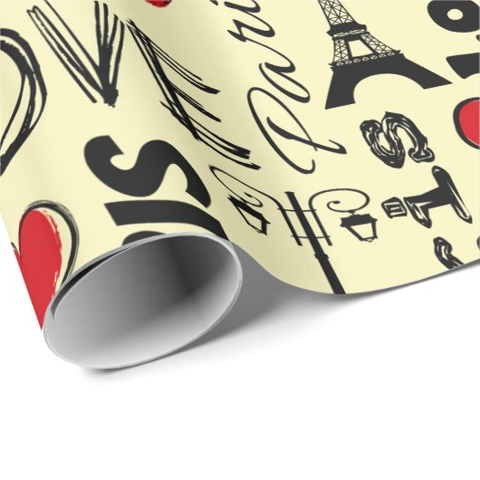 Papier Cadeau Paris (Coin rond)