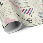 Papier Cadeau Paris (Coin rond)