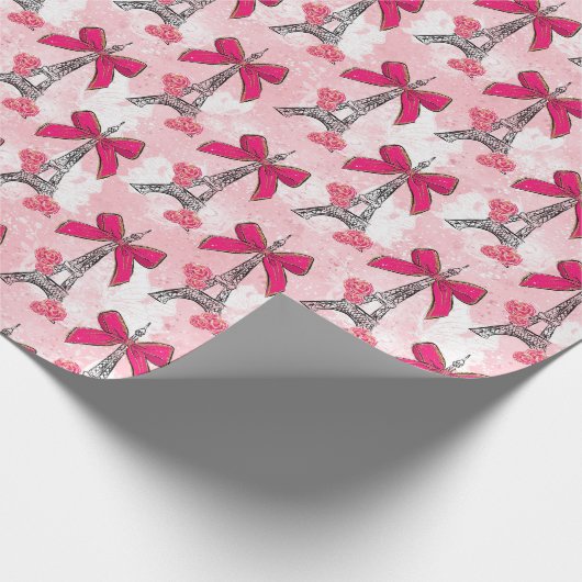 Papier Cadeau Paris Avec Un Bow (Coin)