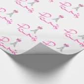 Papier Cadeau Paris-France-avec-la-Bow-Rose (Coin)
