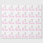 Papier Cadeau Paris-France-avec-la-Bow-Rose (Plat)