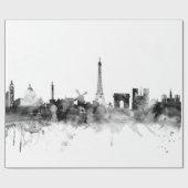 Papier Cadeau Paris France Skyline (Plat)
