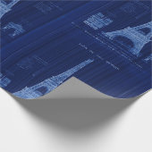 Papier Cadeau Paris France Tour Eiffel (Coin)