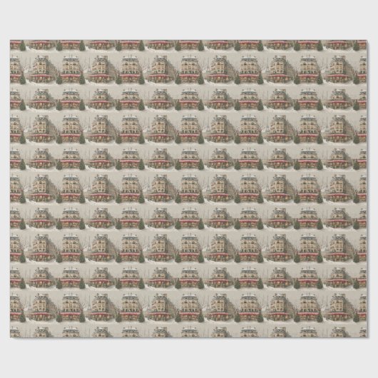 Papier Cadeau Paris in winter (Plat)