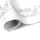 Papier Cadeau PARIS Je t'aime (Coin rond)