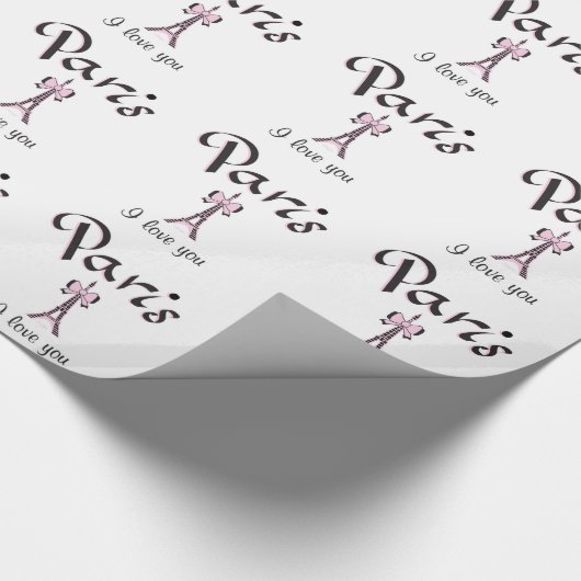 Papier Cadeau PARIS Je t'aime (Coin)
