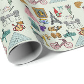Papier Cadeau Paris romantique (Coin rond)