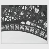 Papier Cadeau Paris Tour Eiffel Papier noir et blanc (Plat)