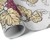 Papier Cadeau Paris vintage Bourgogne et Gold (Coin rond)