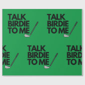 Papier Cadeau Parle Birdie À Moi Golf Dit Envelopper Du Papier (Plat)