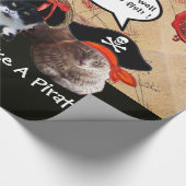 PAPIER CADEAU PARLER DE CHATS DE PIRATE, PIRATES ANCIENS CARTES  (Coin)