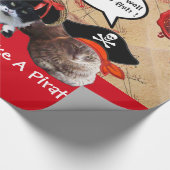 PAPIER CADEAU PARLER DE CHATS DE PIRATE, PIRATES ANCIENS CARTES  (Coin)