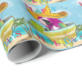 PAPIER CADEAU PARROTS (Coin rond)