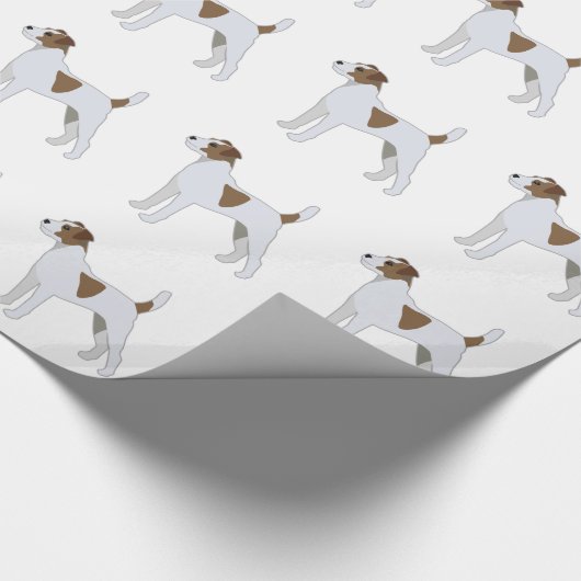 Papier Cadeau Parson Russell Terrier Chien de race Illustration (Coin)
