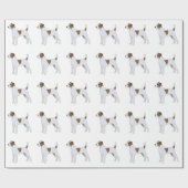 Papier Cadeau Parson Russell Terrier Chien de race Illustration (Plat)
