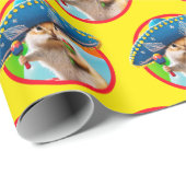Papier Cadeau Parti Chipmunk De Sombrero (Coin rond)