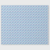 Papier Cadeau Parti de l'Oiseau Bleu (Plat)