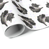 Papier Cadeau Parti de terrier écossais (Coin rond)