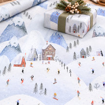 Parti faire du ski pour Noël Montagne enneigée Ski