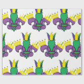 Papier Cadeau Parti Mardi Gras (Plat)