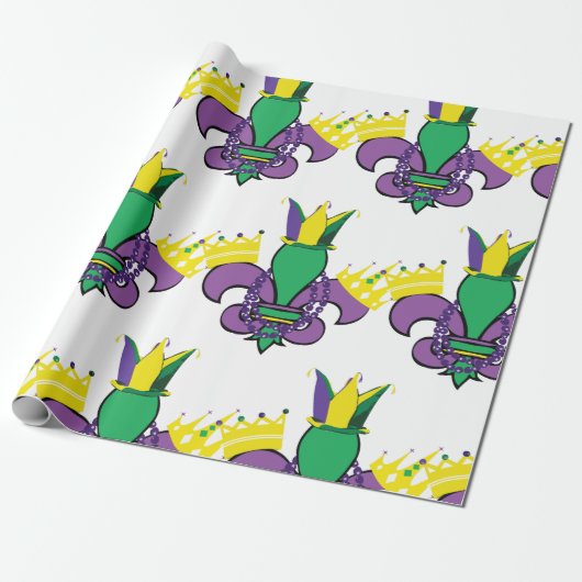 Papier Cadeau Parti Mardi Gras (Déroulé)