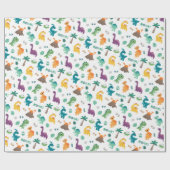 Papier Cadeau Parti motif Baby Dino (Plat)